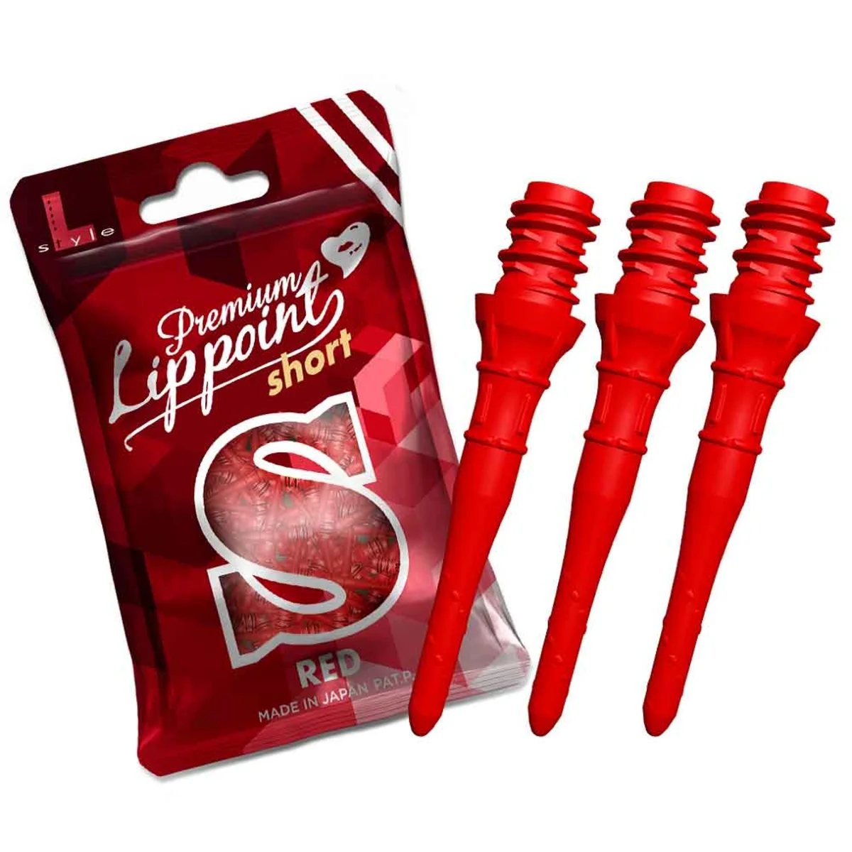 L-Style Premium Lippoint Short Softdartspitzen Red – 30er Pack mit langlebigen Short-Spitzen in Rot
