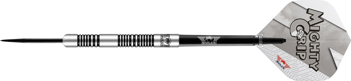 Bull's NL Lightning White Steeldart Seitenansicht gerades Barrel 90% Tungsten