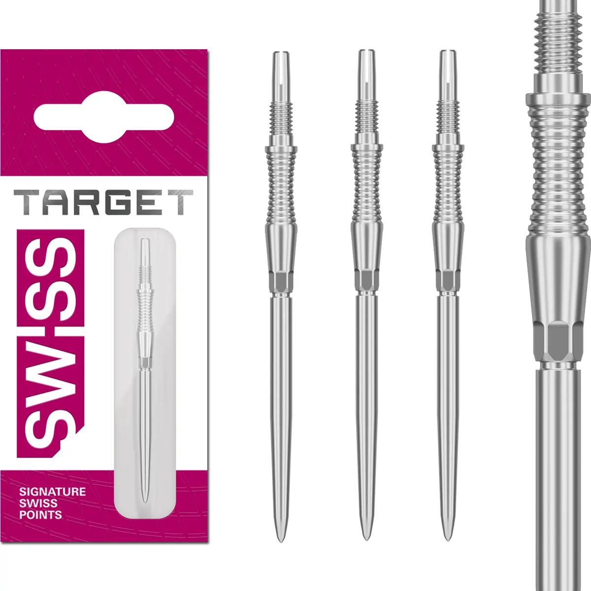 Target Swiss Point Signature RST Spitzen Silber – Swiss Point Ersatzspitzen in 30, 35 und 42 mm