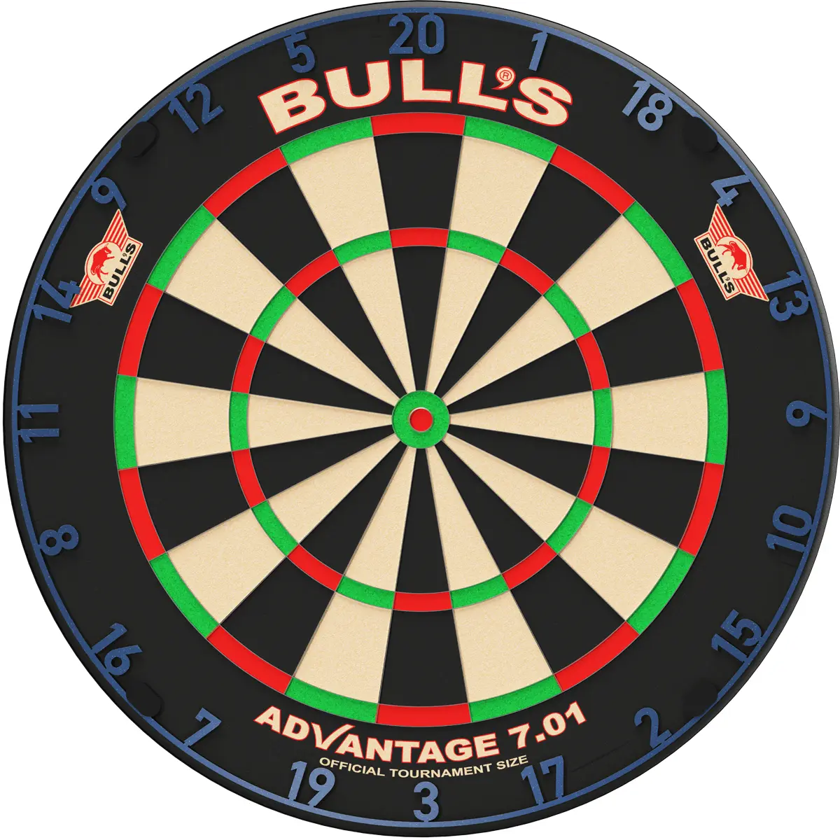 Bull's NL Advantage 7.01 Dartscheibe mit blauem Zahlenring