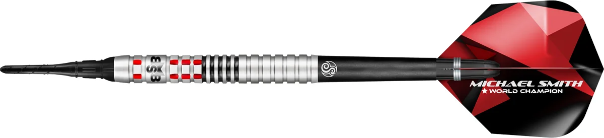 Michael Smith Achieve Softdart komplett montiert mit Shot Koi Carbon Shaft und Bully Boy Flight