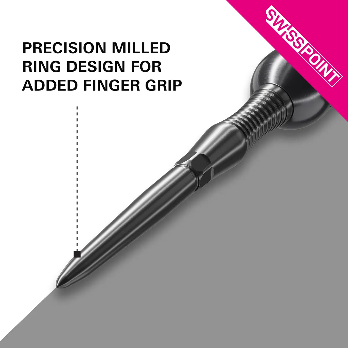 Target Swiss Point Signature RST Schwarz – gefräste Gripstruktur für sicheren Halt Target Swiss Point Signature RST Schwarz – präzise gefrästes Ringdesign für optimalen Fingergrip