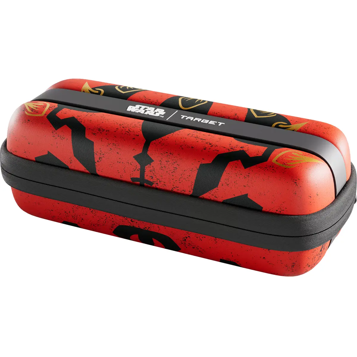 Target Star Wars Darth Maul Boa Dart Wallets in unterschiedlichen Perspektiven zur Darstellung der Form.