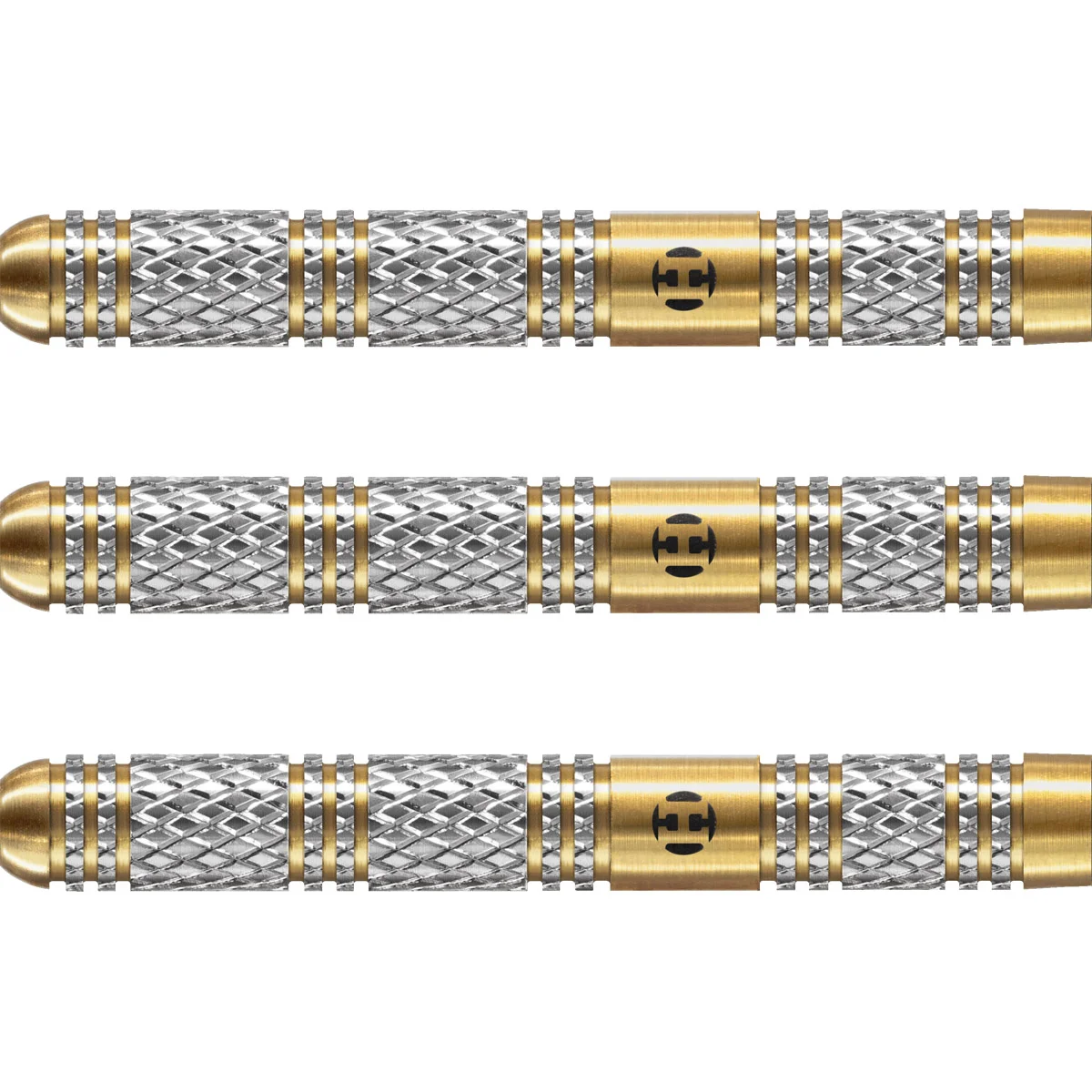 Harrows Magnum 97% Steeldarts Barrel-Details mit präzisem Knurl-Grip und goldener Titannitrid-Beschichtung