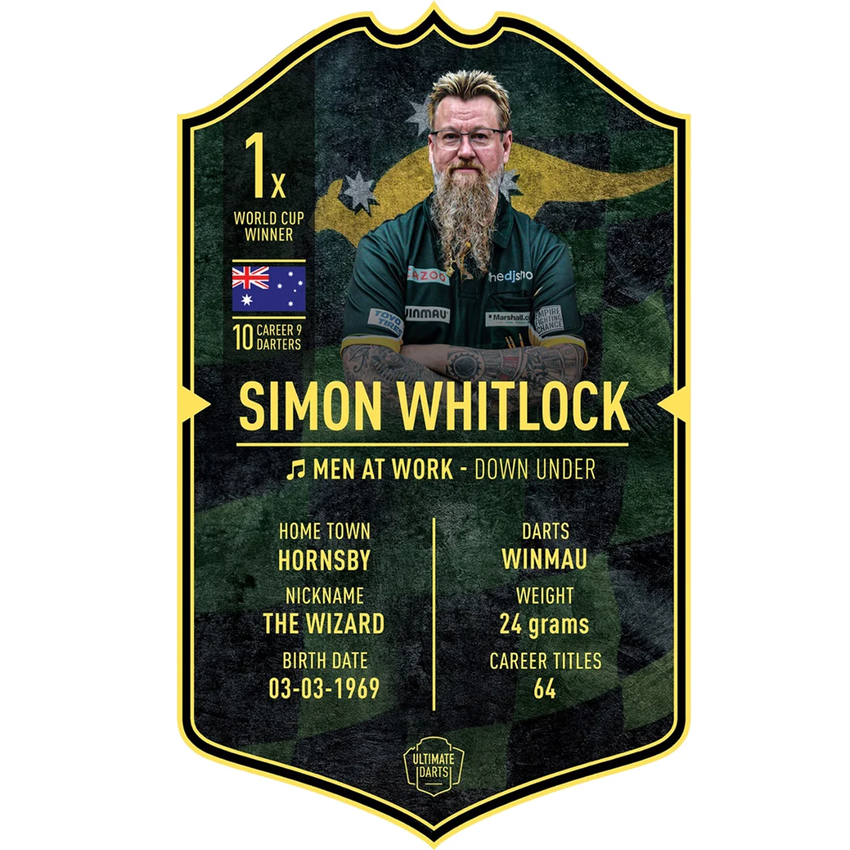 Simon Whitlock - Ultimate Darts Card Simon Whitlock - Ultimate Darts Card