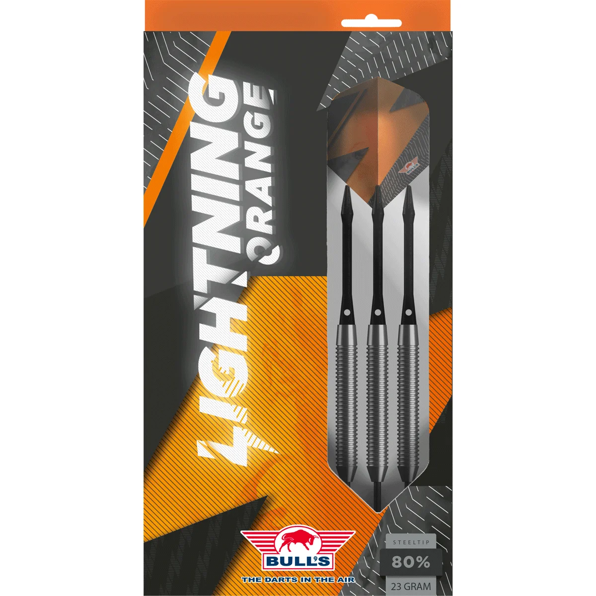 Verpackung Bull's Lightning 80% Orange Steeldarts