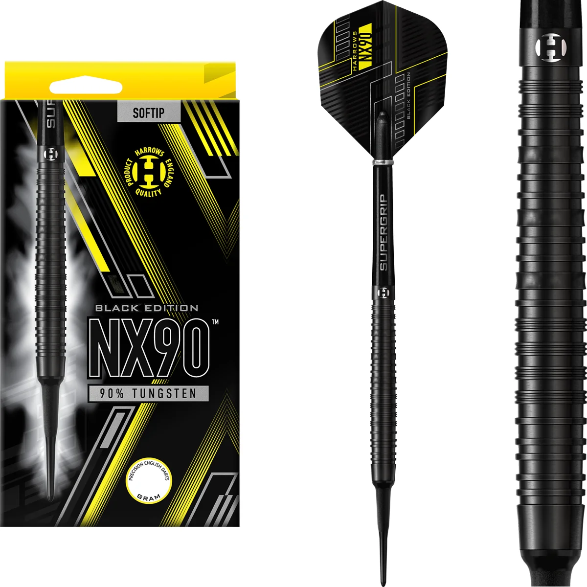 Harrows NX90 Black Edition Softdarts Harrows NX90 Black Edition Softdarts