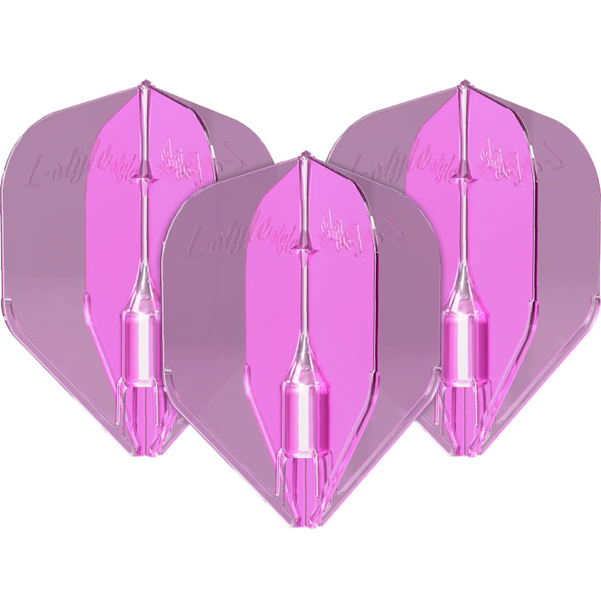 L-Style Fantom Flights L3 Clear Pink im 3er Set mit kompakter Shape Form