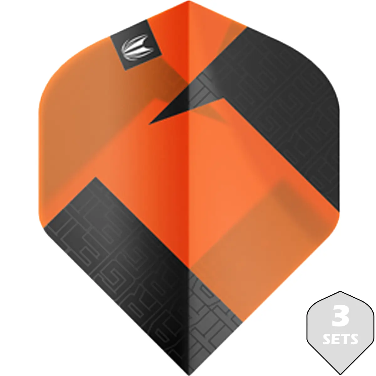 Target TAG Flight No2 orange mit schwarzem Muster, angeboten als 3 Sets