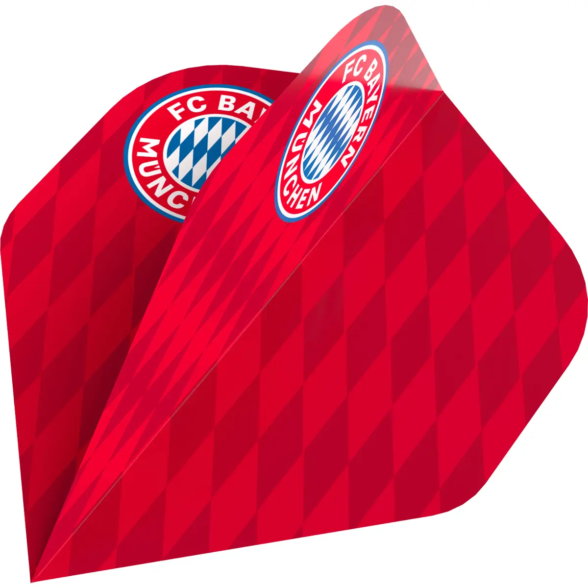 Bull’s FC Bayern München Dart Flight in Rot mit dezentem Rautenmuster