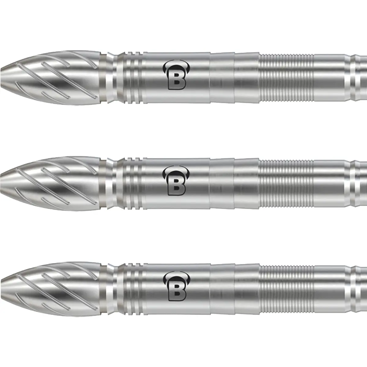 Front-Grip des Bull's Stone S1 – diagonale Fräsung für sicheren Halt Detailaufnahme der diagonalen Gripfräsungen des Stone S1 Barrels