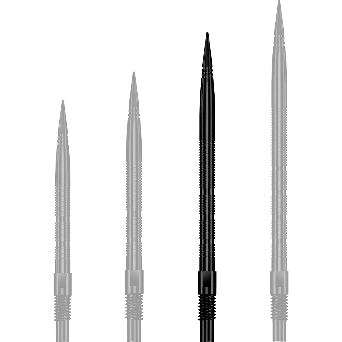 Harrows Quick Point Micro Ridge Dartspitze schwarz in Einzelansicht