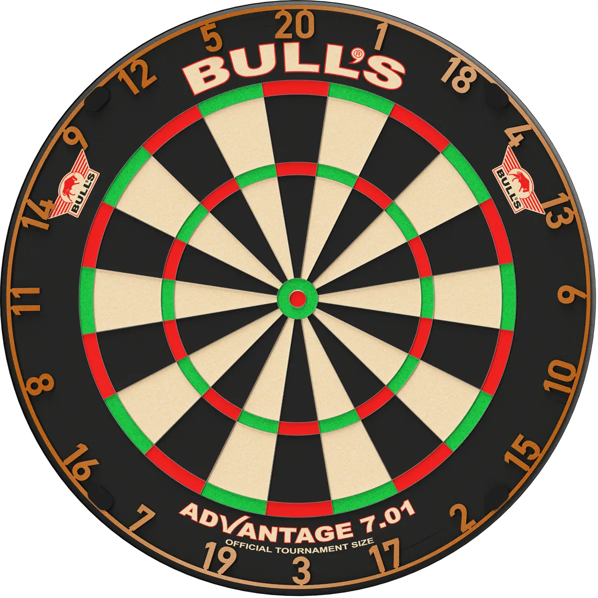 Bull's NL Advantage 7.01 Dartscheibe mit matt-goldenem Zahlenring