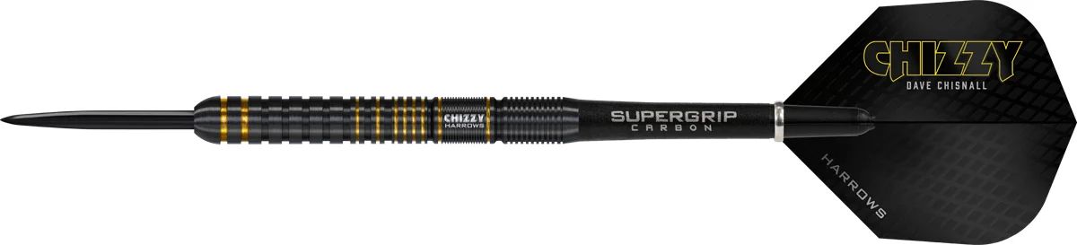 Harrows Dave Chisnall Series 3 Steeldart mit Supergrip Carbon Shaft und Chizzy Flight