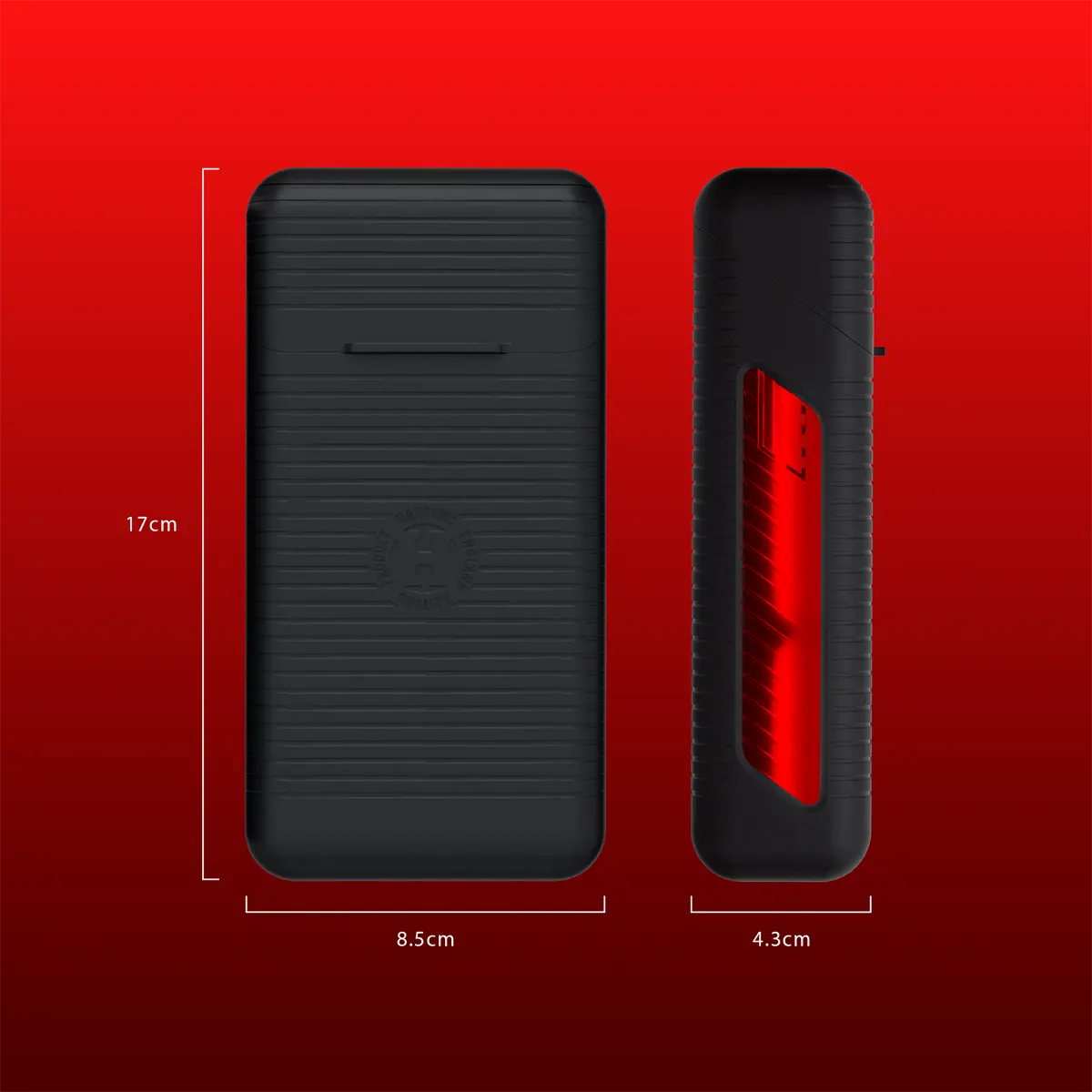 Harrows Vault Dartcase Rot mit Abmessungen 17 × 8,5 × 4,3 cm – stoßfestes Soft-Touch Hardcase für 3 montierte Darts