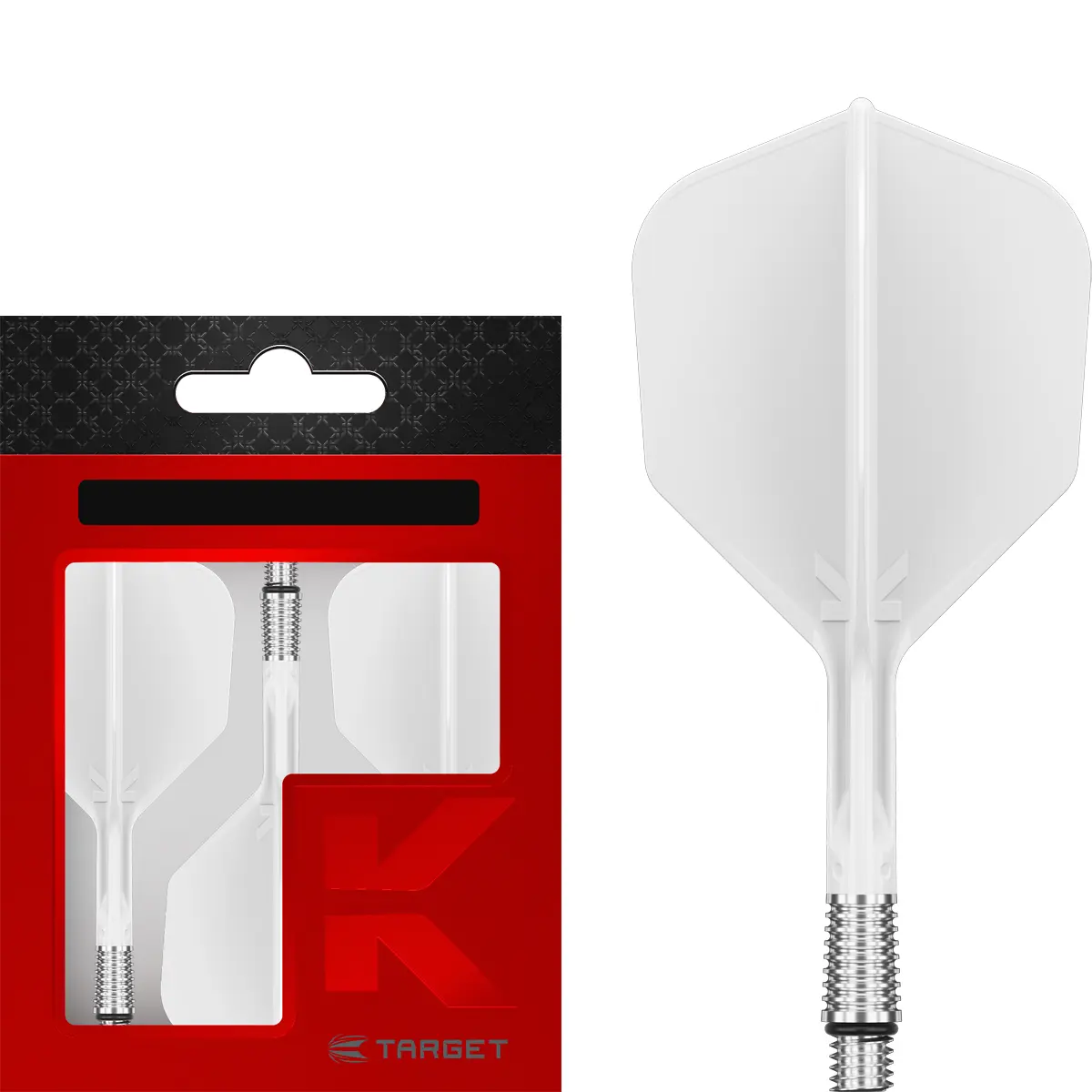 Target K-Shift Flight & Shaft System No.6 weiß Intermediate 26 mm – kontrollierte seitliche Flexbewegung ohne Rotation