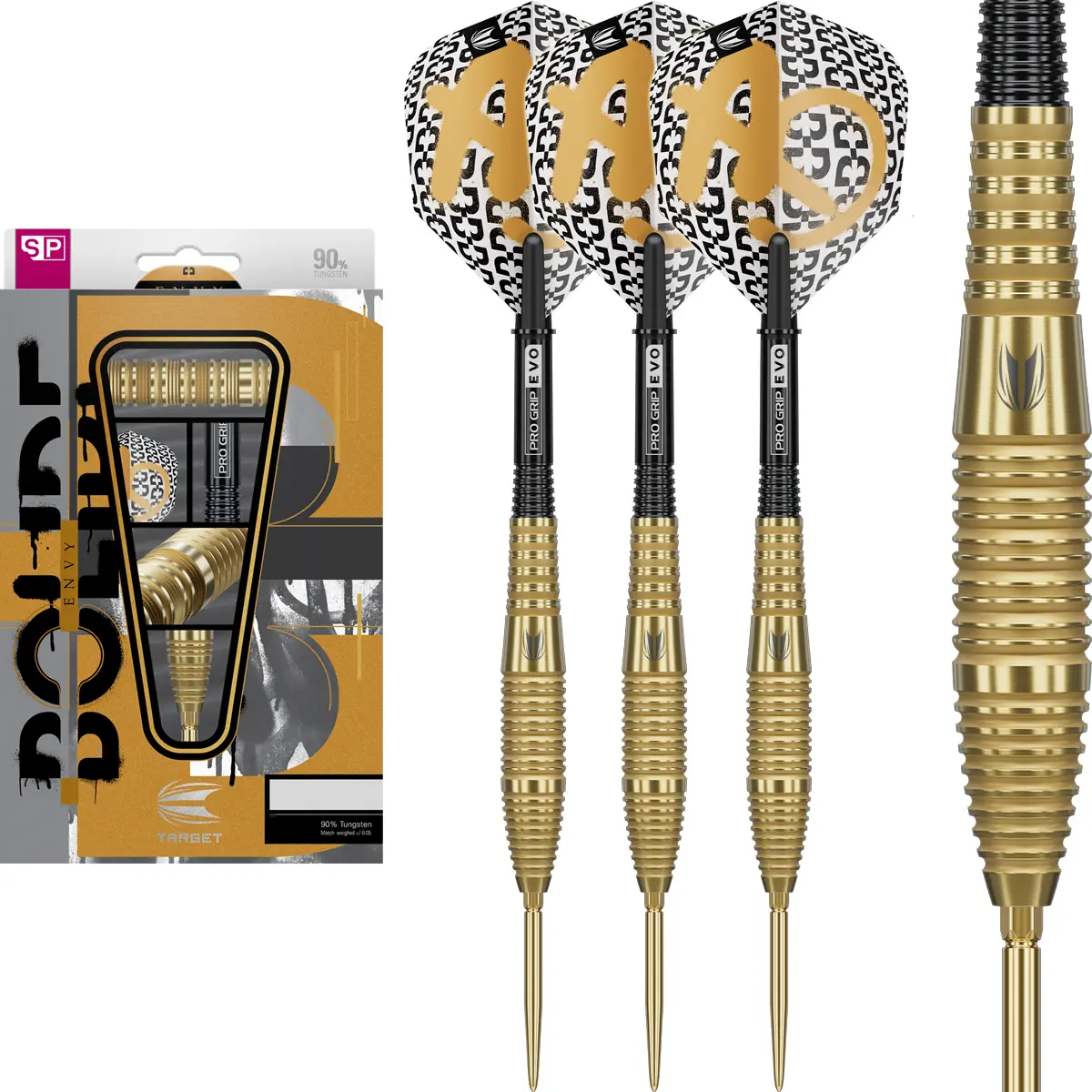 Target Bolide Envy 05 Torpedo Swiss Point Steeldarts 90% Tungsten Komplettset