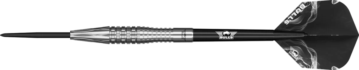 Bull's NL Smoke Silver Ash Steeldart Seitenansicht 90% Tungsten Barrel