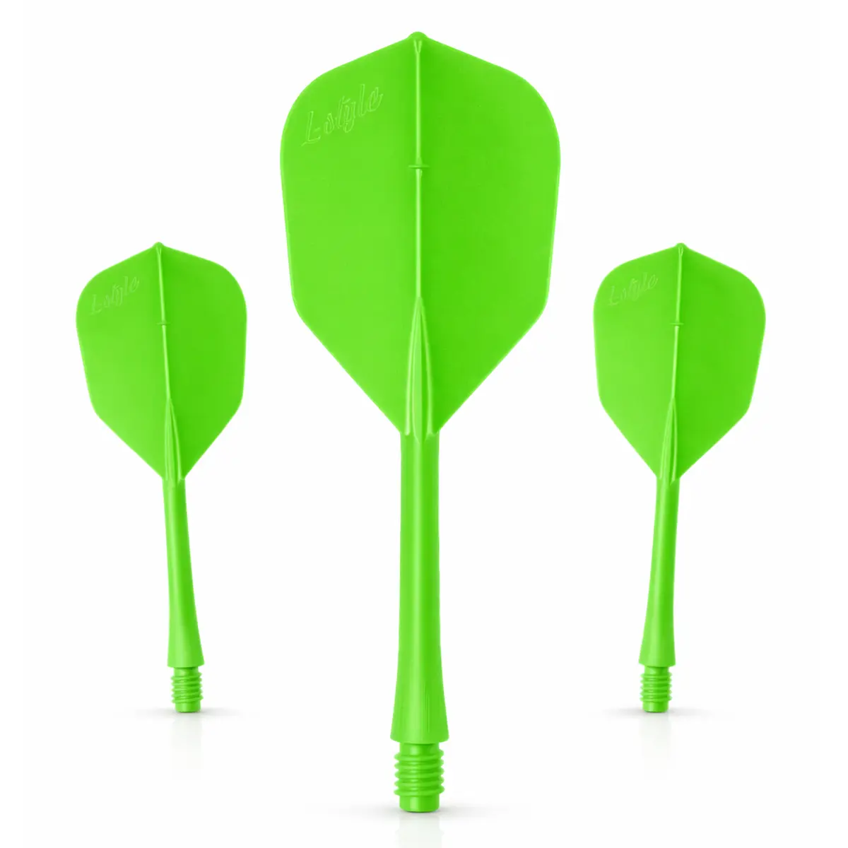 L-Style BarFlight 2BA Neongrün L3 260 All-in-One Dart Flight und Shaft System