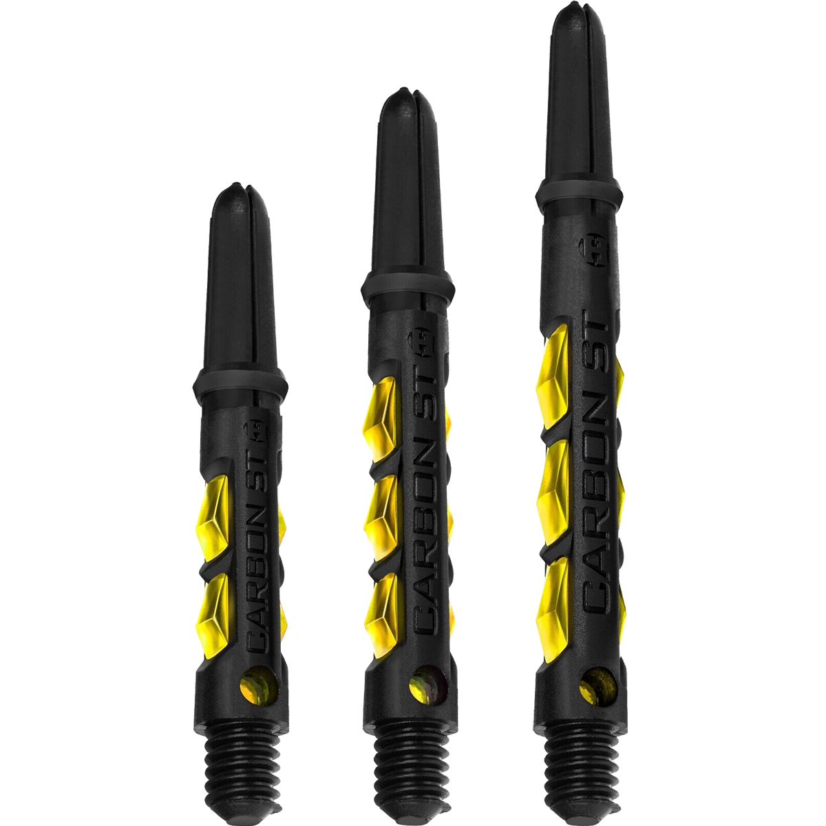 Harrows Carbon ST Shafts in Gelb aus Carbon-Composite mit aerodynamischem Profil und 2BA Gewinde