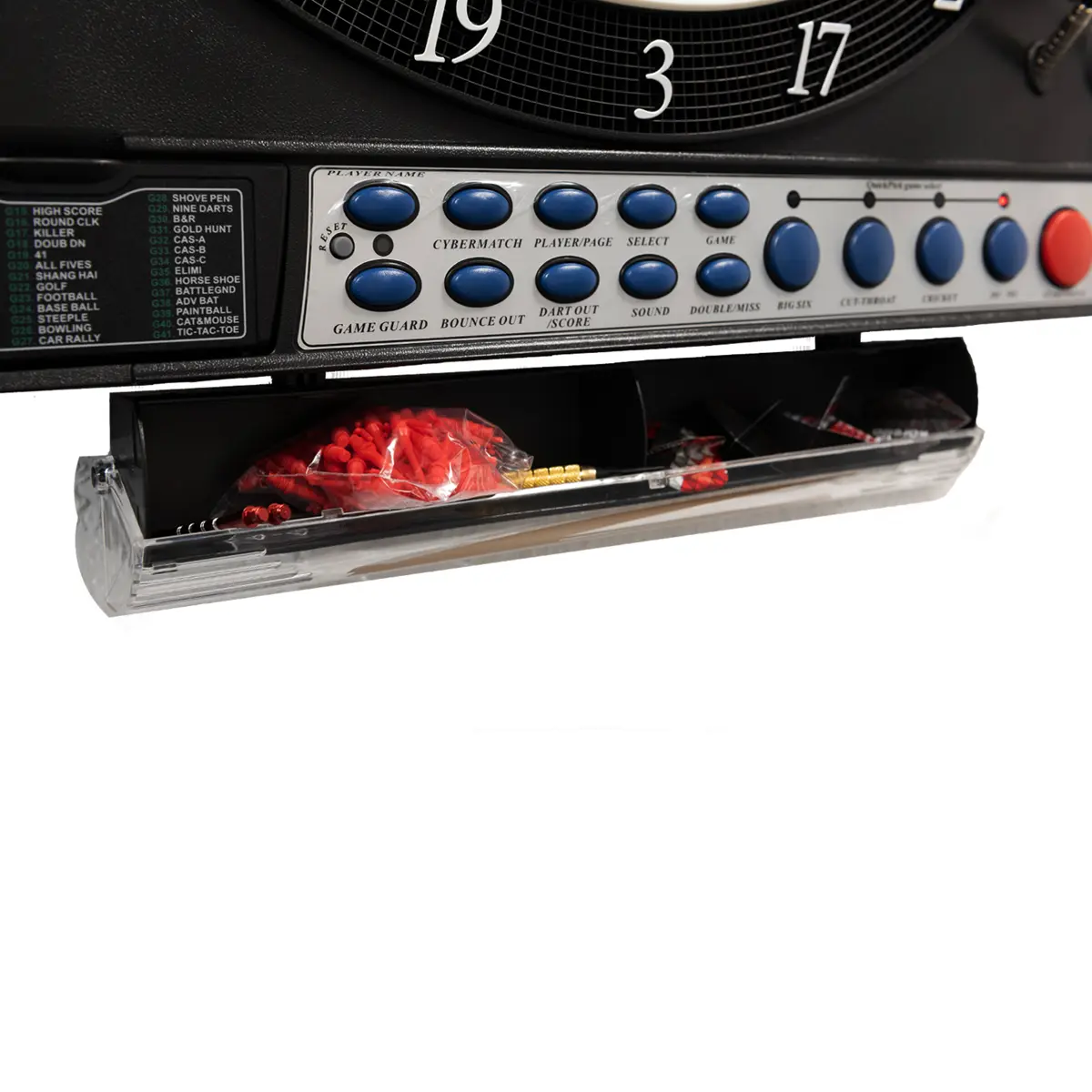 Karella Premium Silver Dartautomat Ablagefach für Dartzubehör