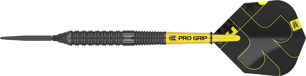 Seitenansicht des Target Bolide Void 02 Steeldarts zeigt die aerodynamische Form und Gewichtsverteilung.