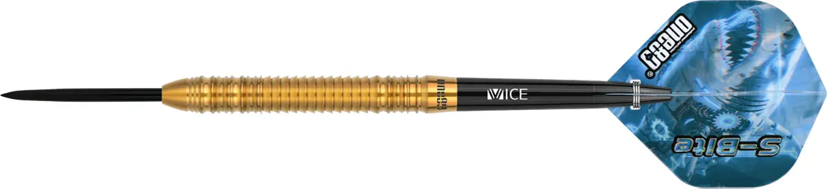 One80 S-Bite S B3 Steeldarts Seitenansicht – gerade Barrelform mit mittiger Balance