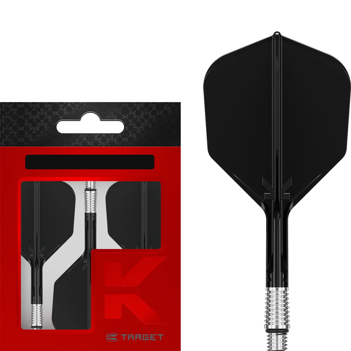 Target K-Shift Flight & Shaft System No.6 Schwarz Intermediate – einteiliges Dart-System