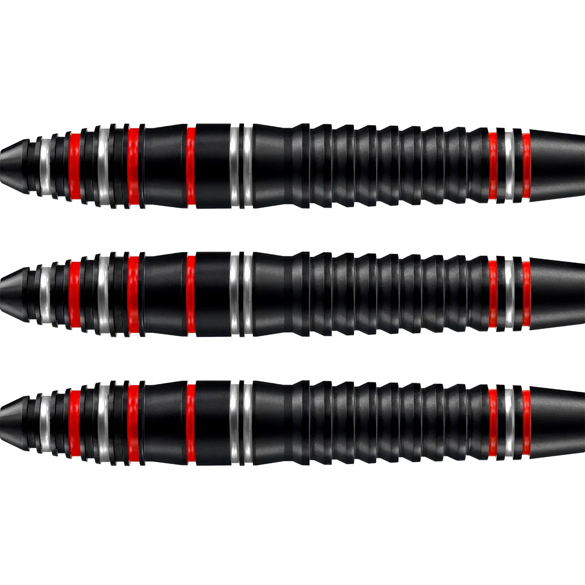 Grip-Detail des Harrows Fire High Grade Alloy Steeldart Barrels mit Ringgrip