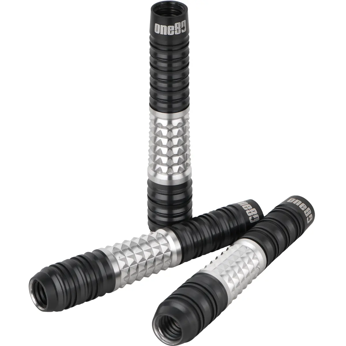 One80 Luxor II Eta Softdarts Barrel Großaufnahme mit Diamond-Grip und schwarzen Ringgrip-Zonen