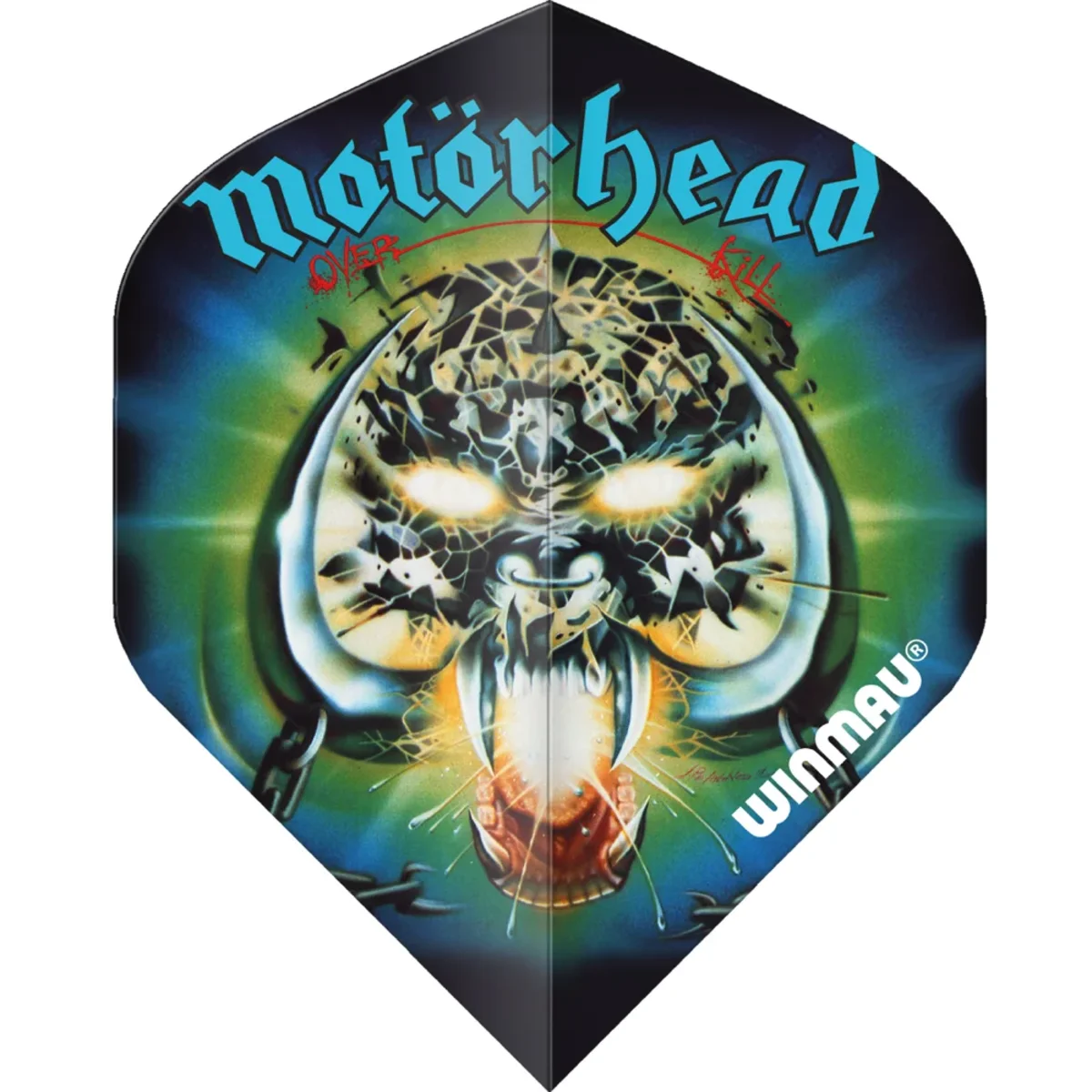 Winmau Rock Legends Dart Flight – Motörhead Overkill Motörhead Overkill Dart Flight flach von vorne