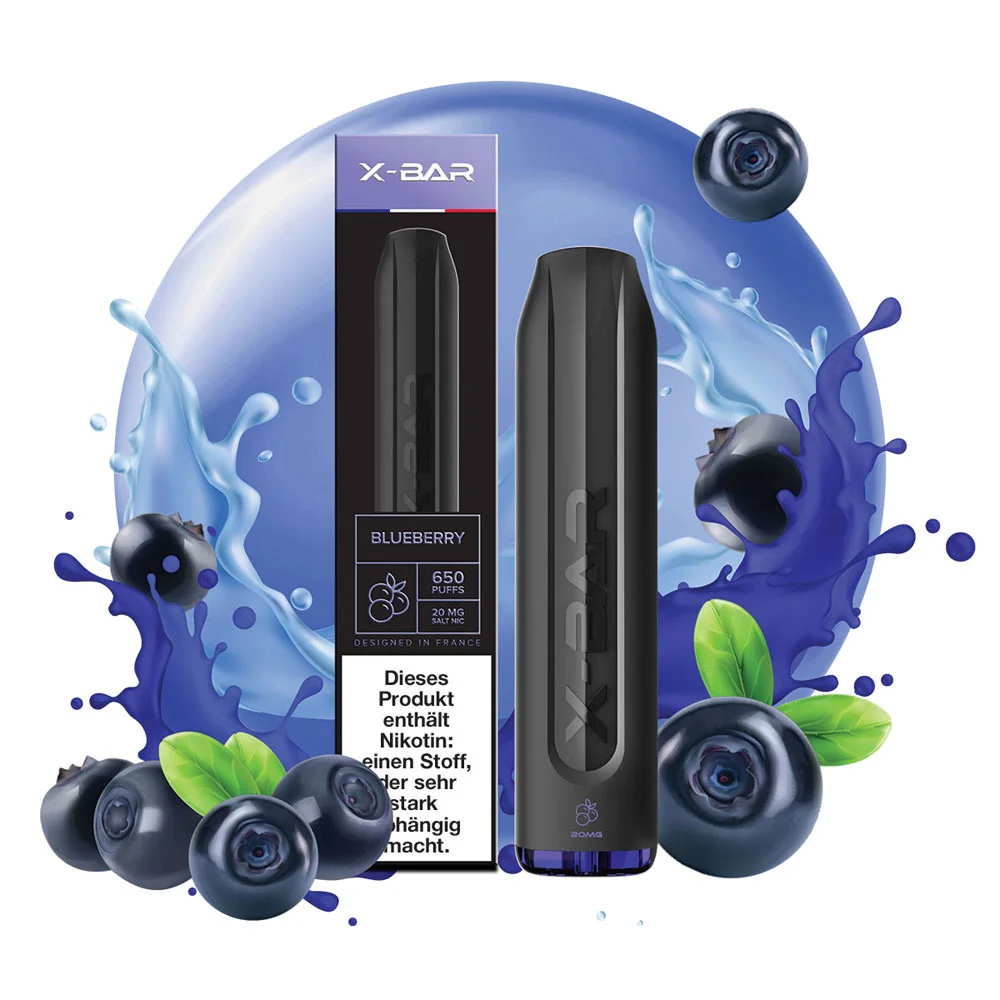 X-Bar Blueberry - Einweg E-Zigarette - 20 mg/ml