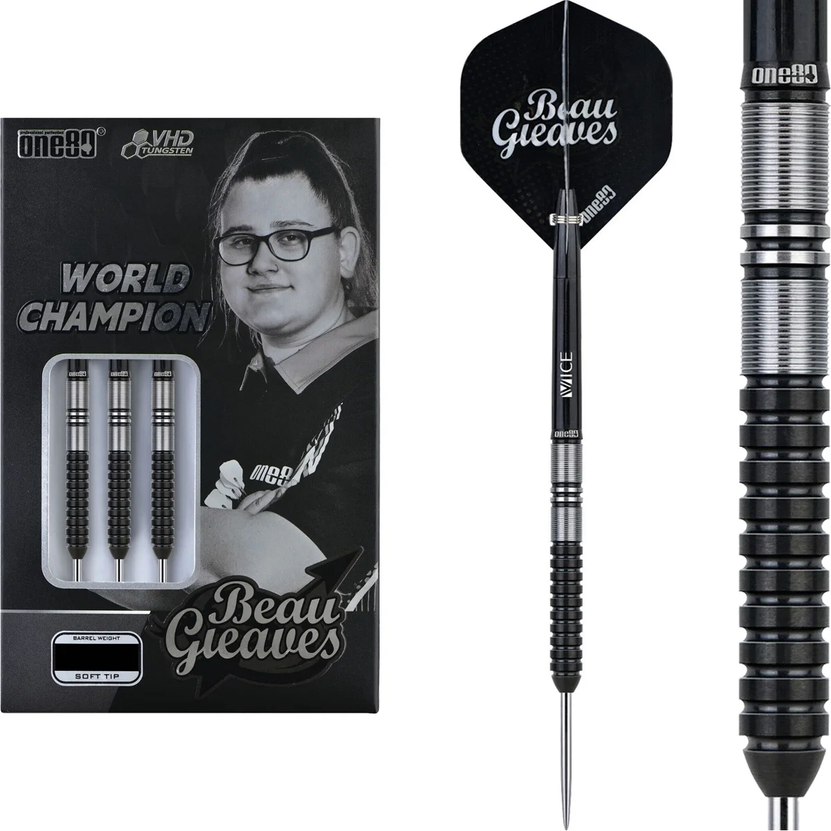One80 Beau Greaves VHD Steeldarts Black Edition One80 Beau Greaves VHD Steeldarts Black Edition
