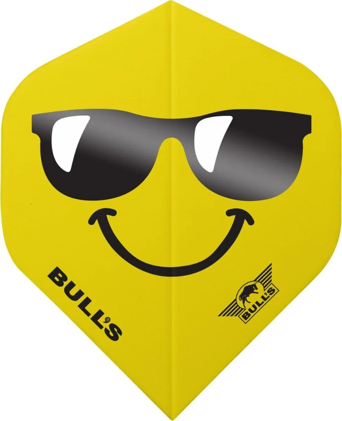 Bull’s NL Emoji Flights Cool – gelbe Dart Flights mit Sonnenbrillen-Emoji Design