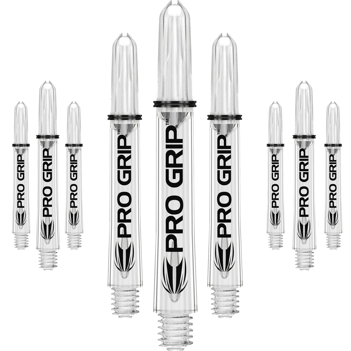 Target Pro Grip Shafts - Transparent - 3 Sets Target Pro Grip Shafts - Transparent - 3 Sets