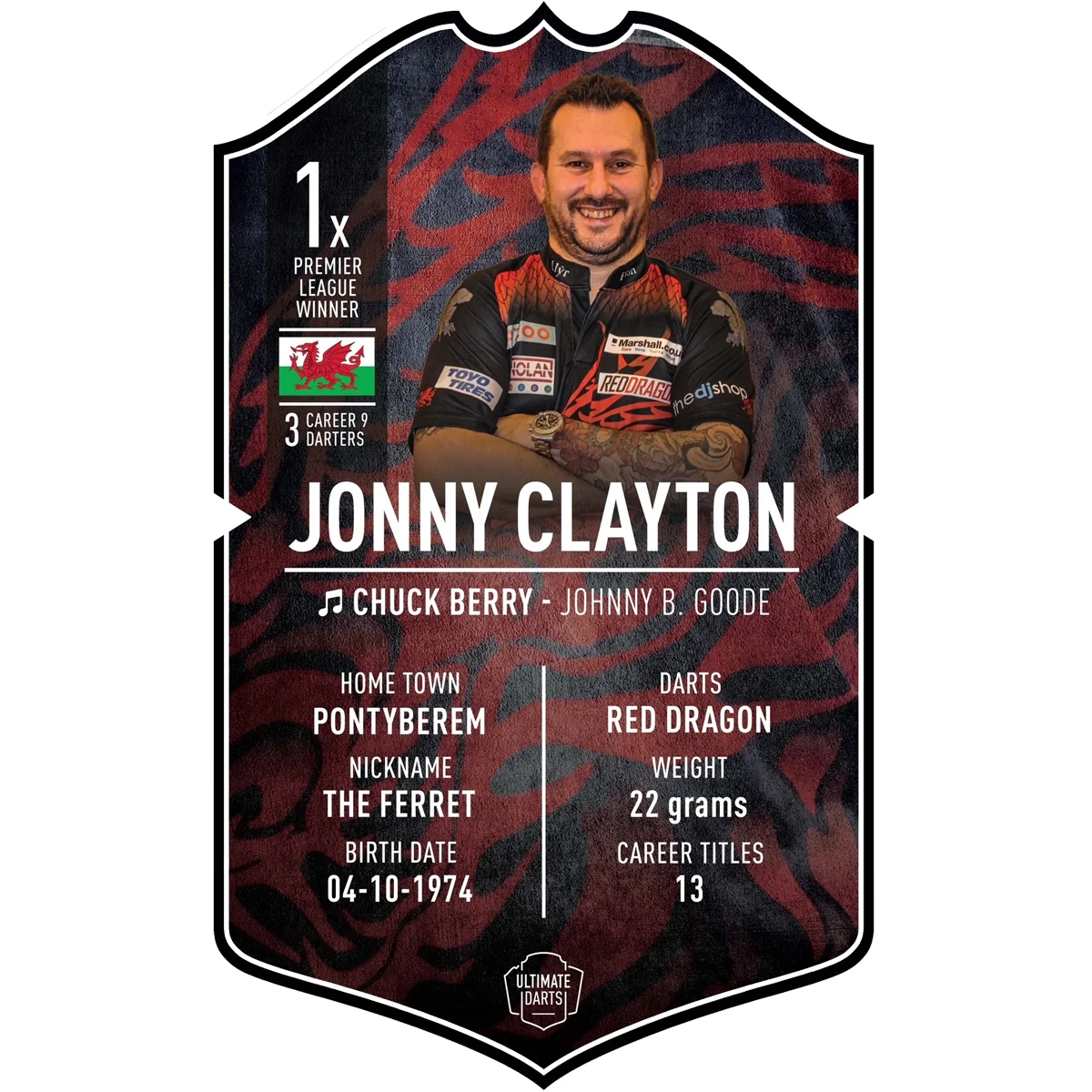 Jonny Clayton - Ultimate Darts Card Jonny Clayton - Ultimate Darts Card