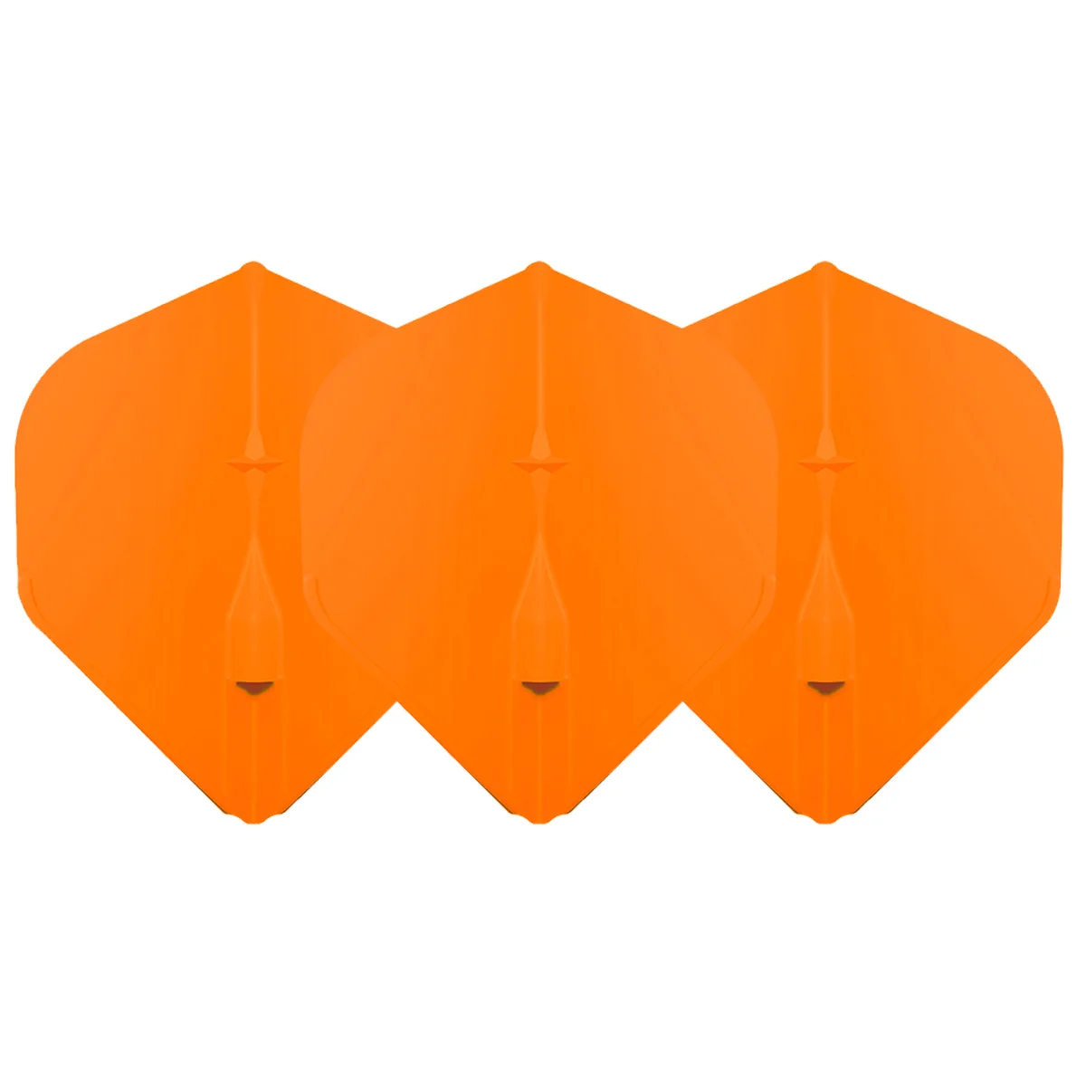 L-Style EZ L1 Flights Orange im 3er Set nebeneinander mit integrierten Champagne Caps
