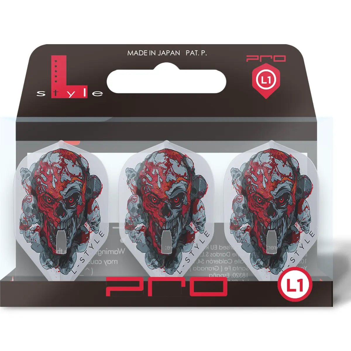 L-Style Ryan Searle V4 L1 Champagne Dart Flights Clear Verpackung mit drei Flights