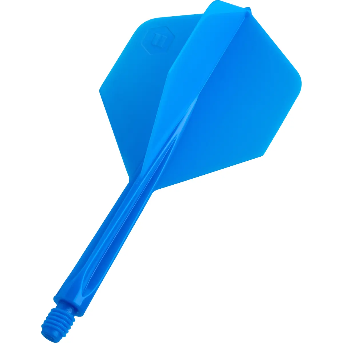 Unicorn Forge Flight System Plus Medium Blau – integriertes Flight-Shaft-System in schräger Ansicht