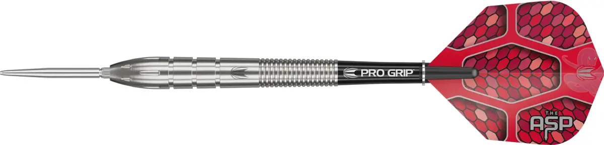 Target Nathan Aspinall Gen1 Steeldart mit Swiss Point Spitze, Pro Grip Shaft und ASP Spielerflight