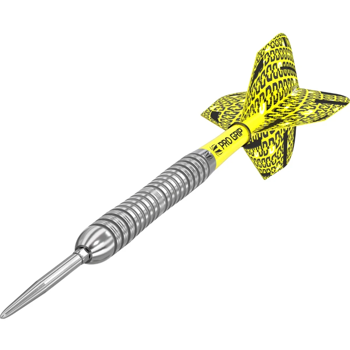 Griffstruktur des Target Bolide 04 Swiss Point Steeldarts mit Multigrip und neutraler Balance