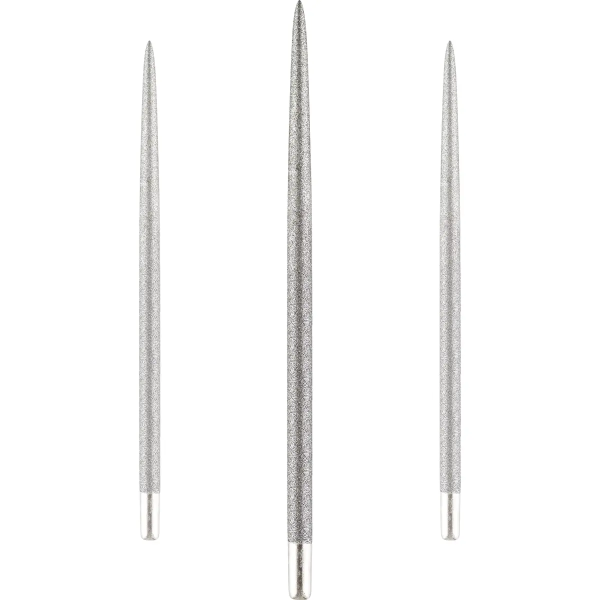 One80 Lang Taper Steeldart Spitzen Silber in drei Längen, sandgestrahlt für sicheren Grip und weniger Abpraller