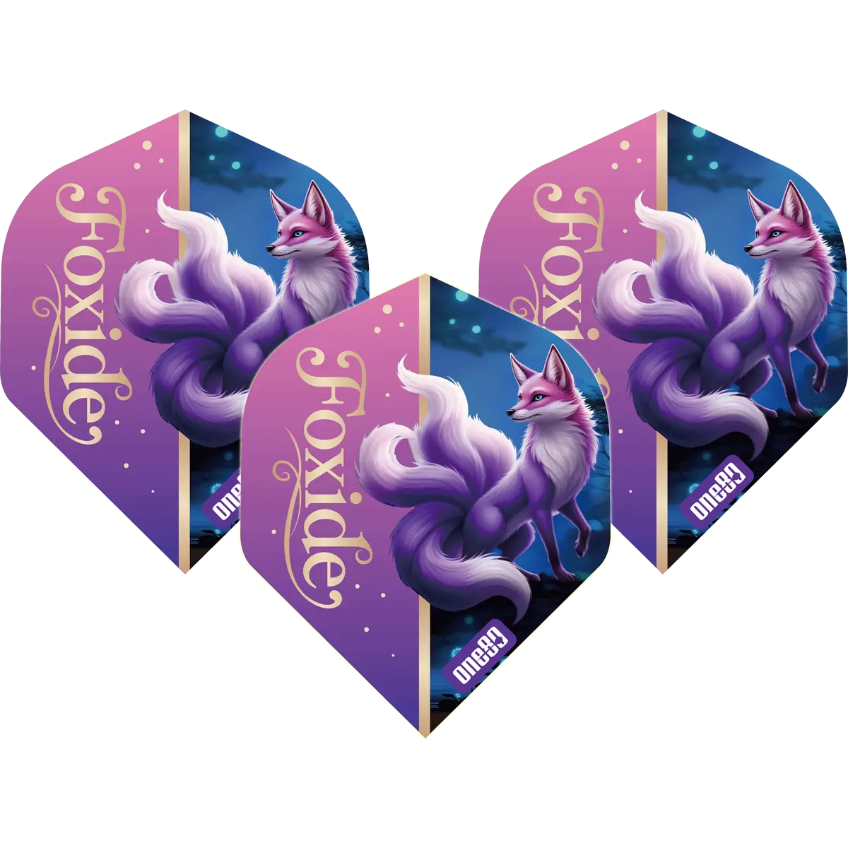 One80 Foxide Standard Flights im 3er Set mit 100 Micron Materialstärke