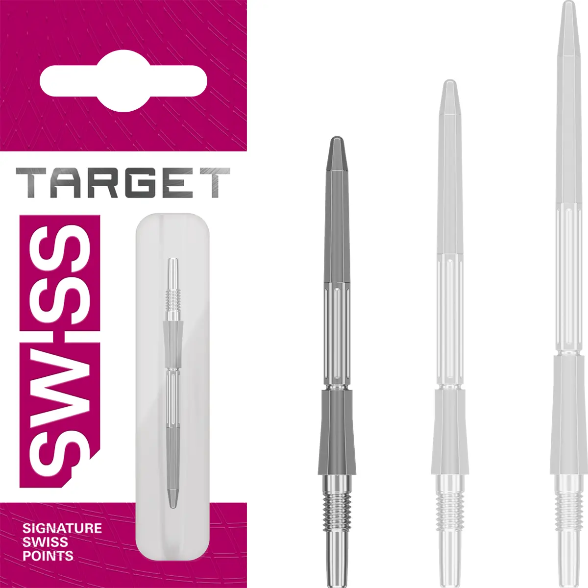 Target Elysian Archetype 43 Swiss Points silber 30 mm kurze Dartspitzen
