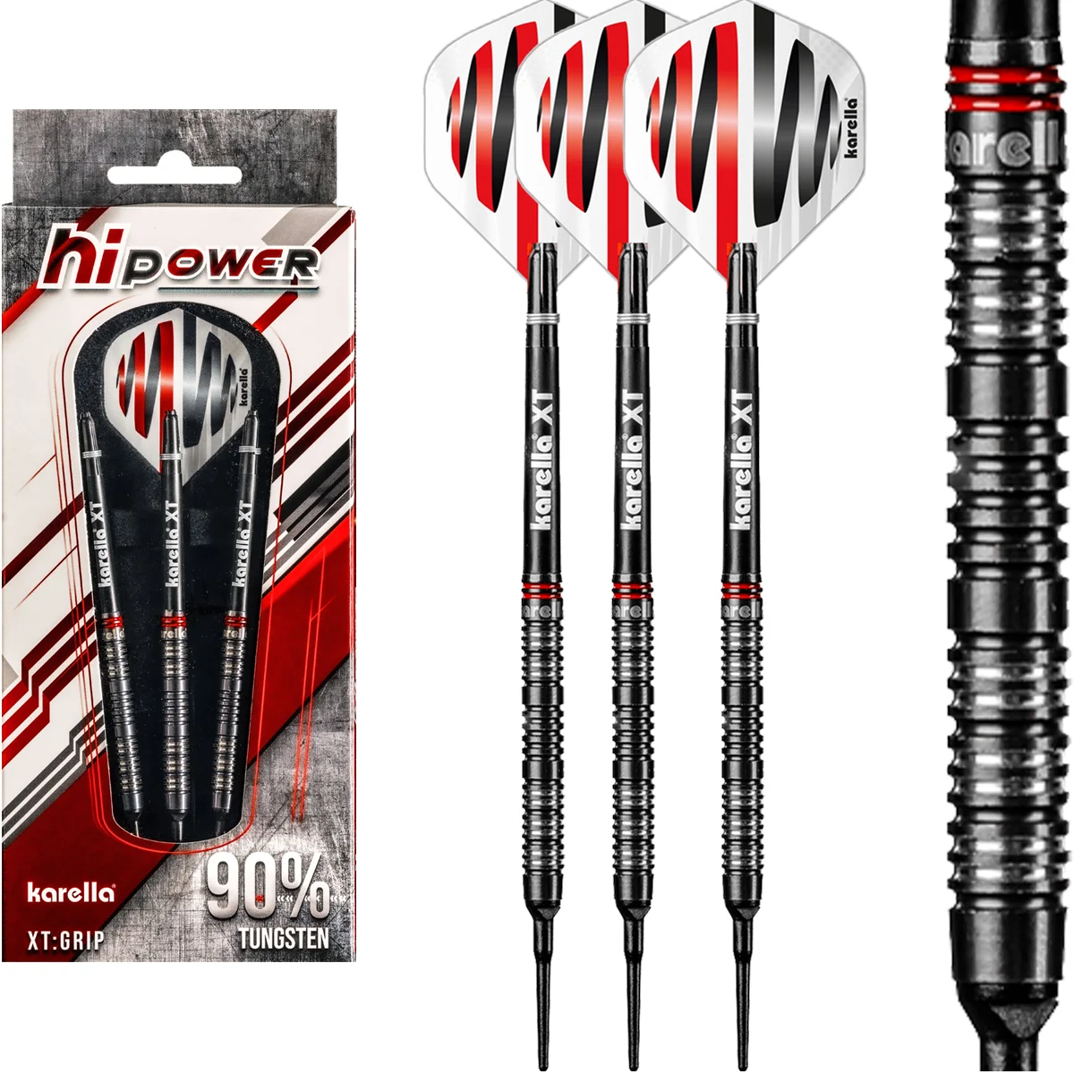 Karella HiPower 90% Tungsten Steeldartset Karella HiPower Steeldart Komplettset