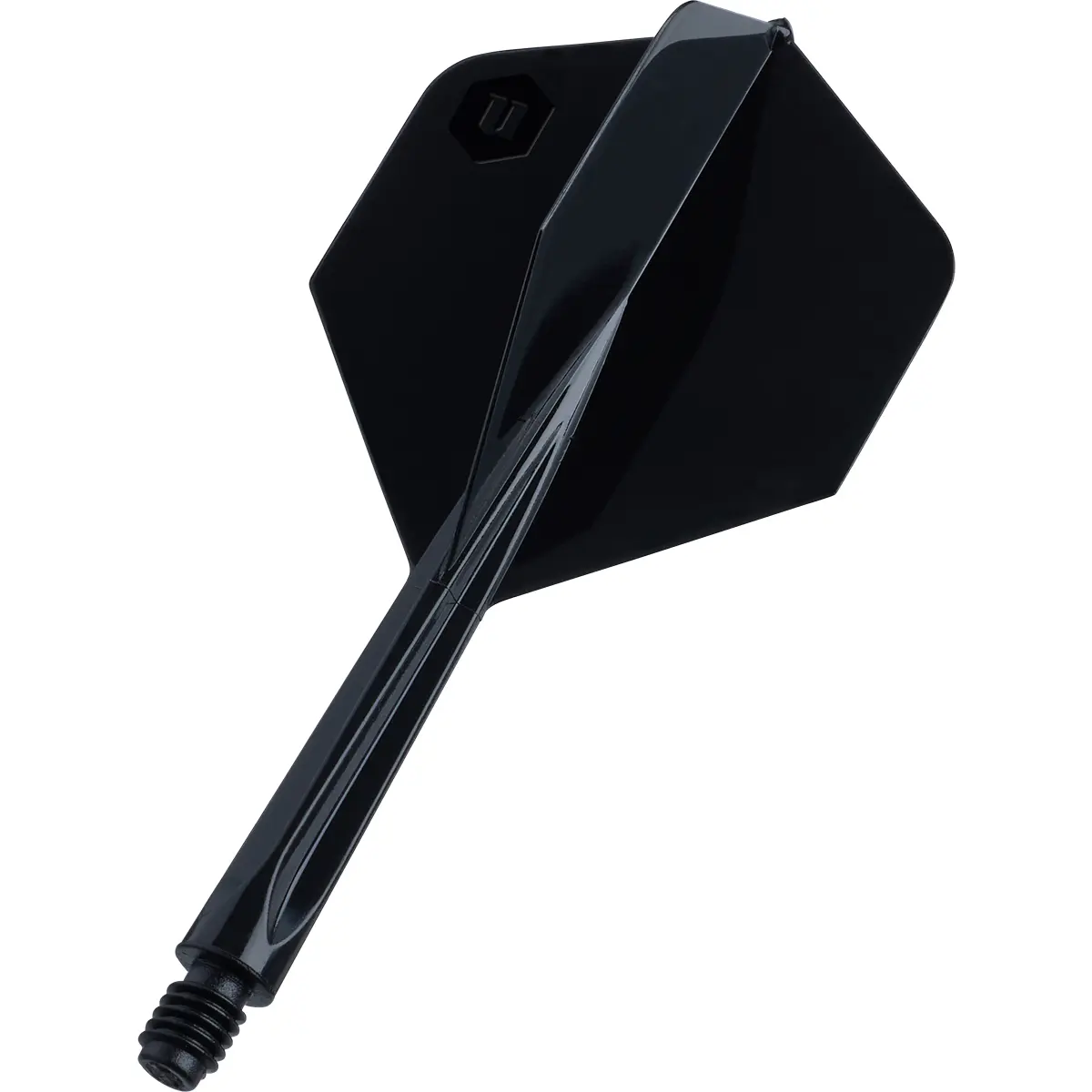 Unicorn Forge Flight System Plus Medium Schwarz – integriertes Flight-Shaft-System in schräger Ansicht