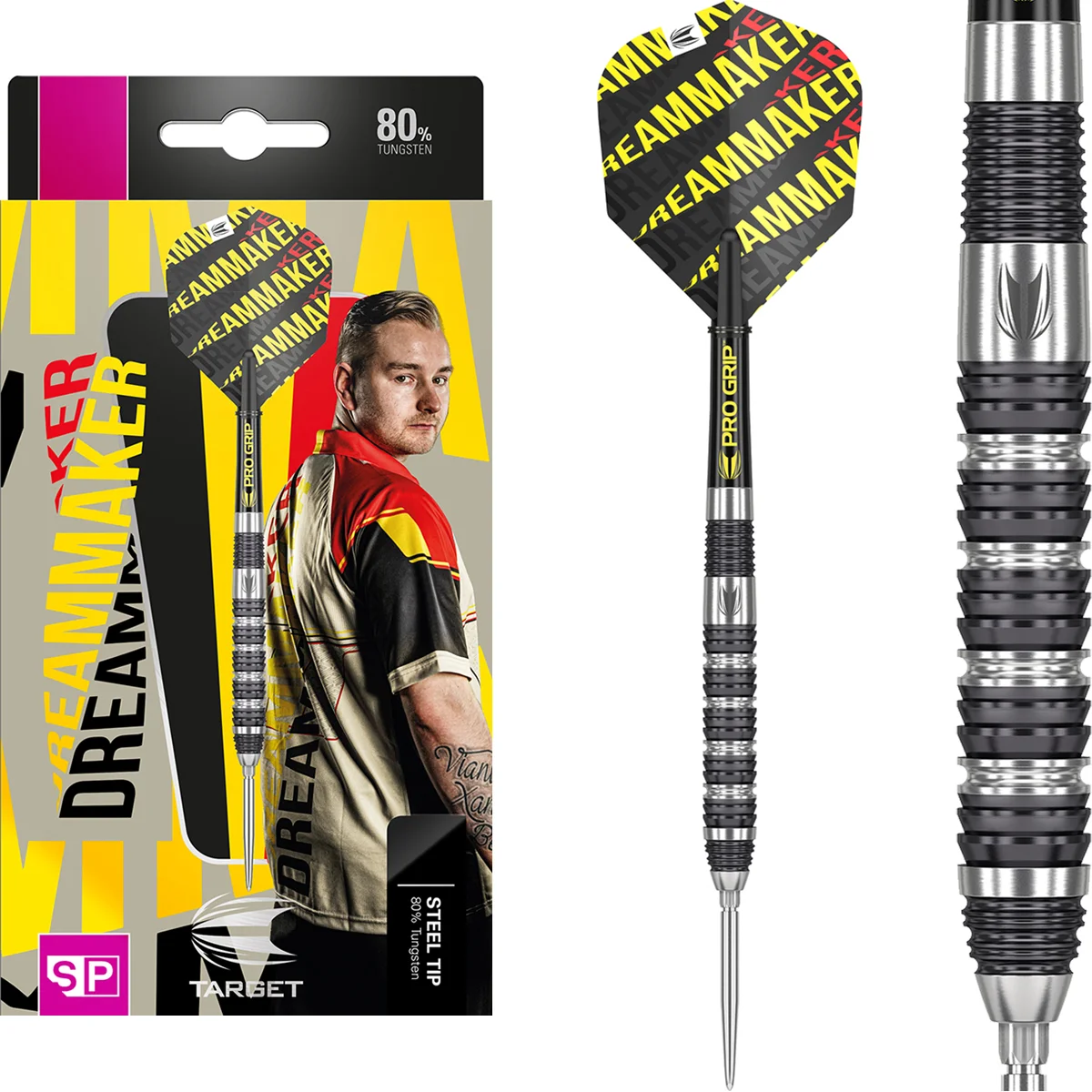Dimitri van den Bergh 80% SP Steeldarts Dimitri van den Bergh 80% SP Steeldarts
