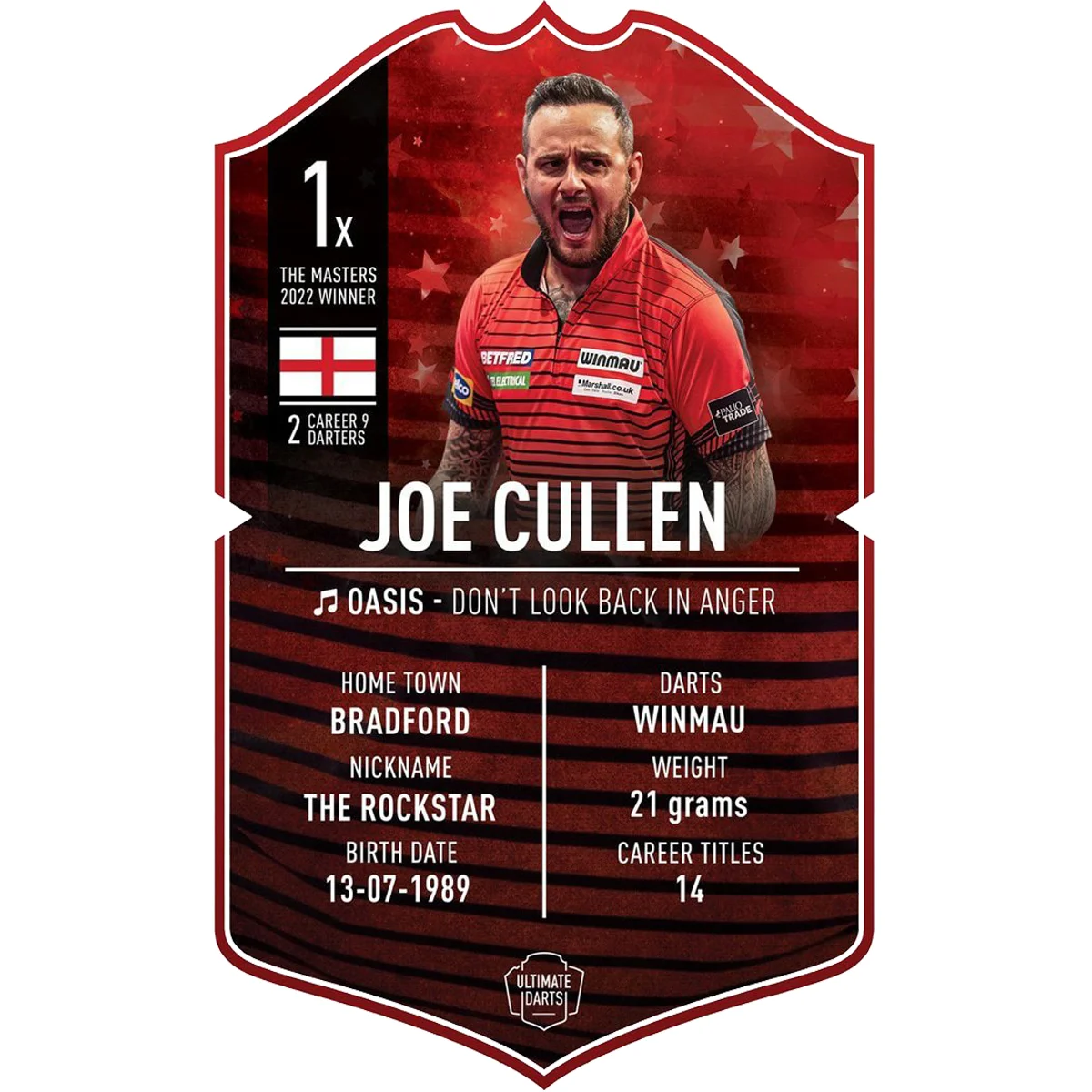 Joe Cullen - Ultimate Darts Card Joe Cullen - Ultimate Darts Card