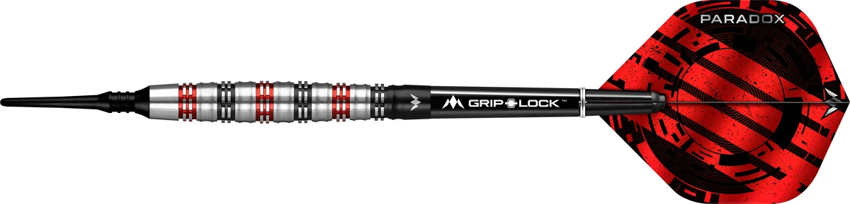 Mission Paradox Curved M2 Softdart mit 90 % Tungsten Curved Barrel in Seitenansicht