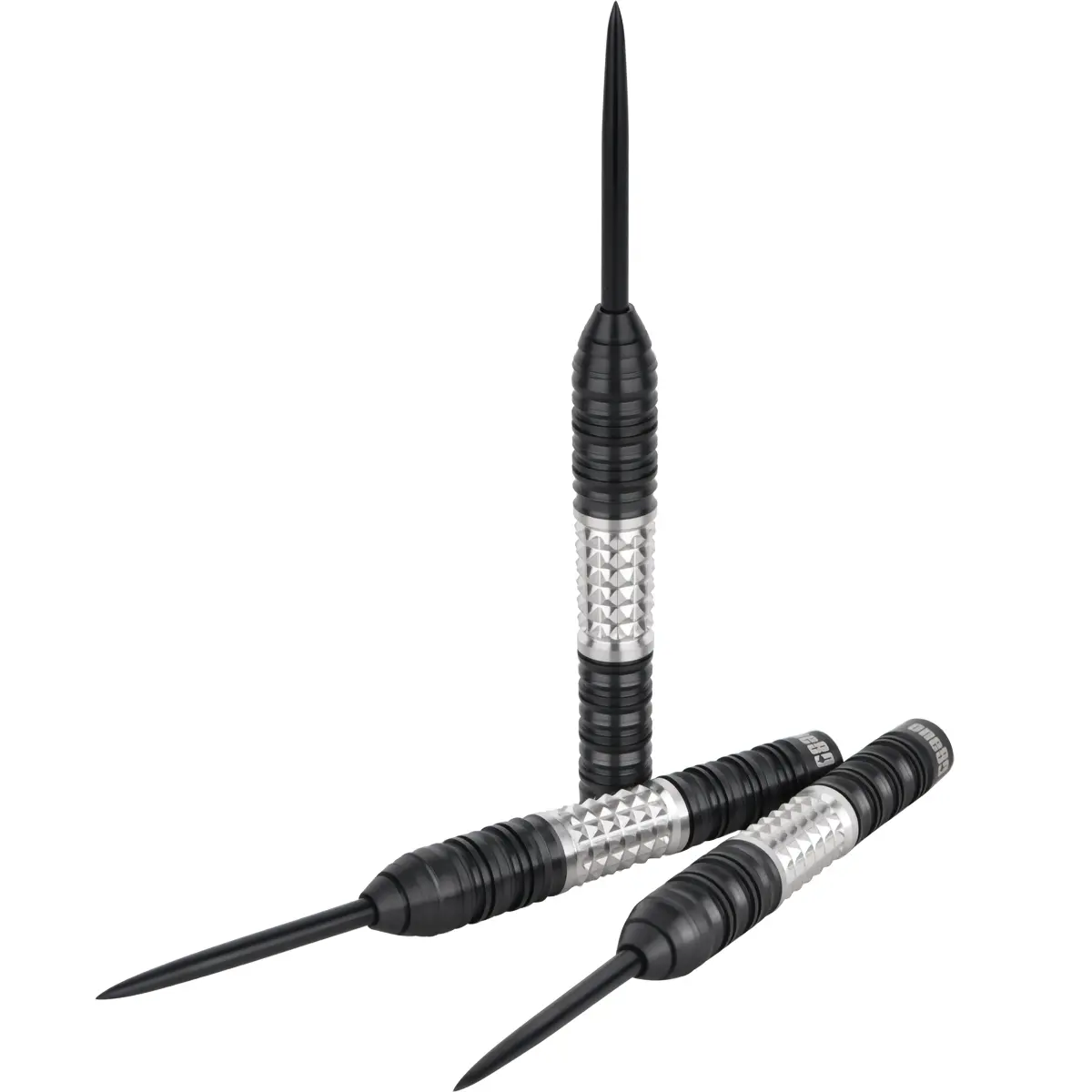 One80 Luxor II Eta Steeldarts 90 % Tungsten – Barrel-Großaufnahme mit Diamond- und Ringgrip